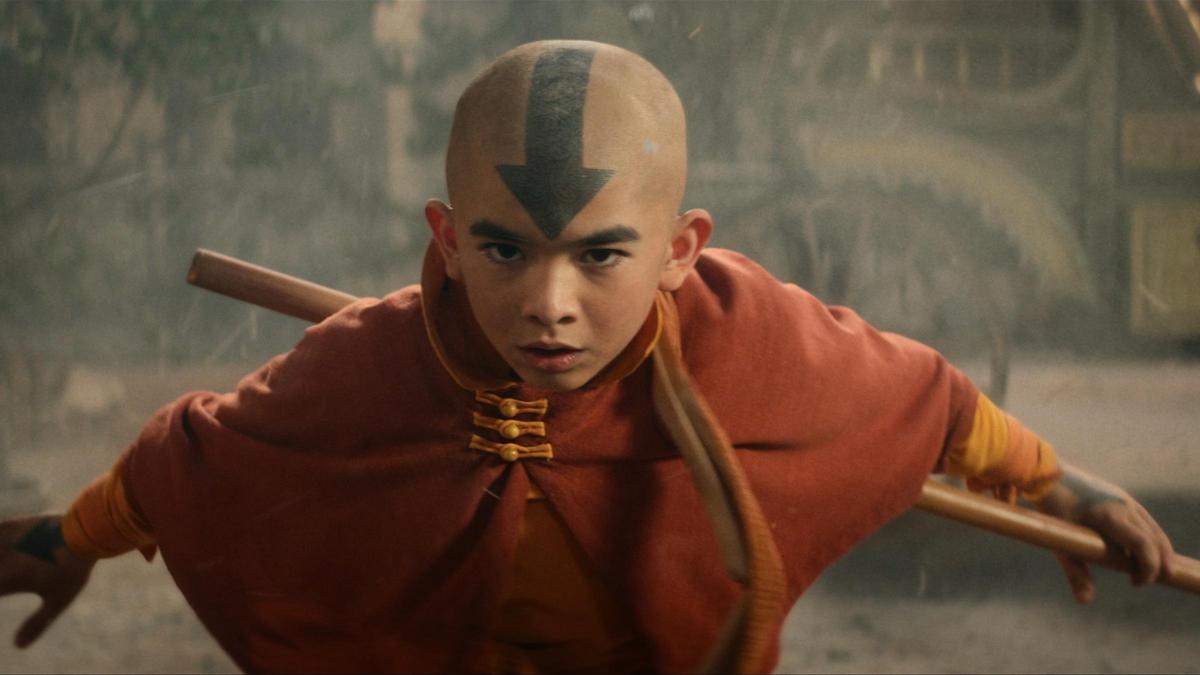 Gordon Cormier (Aang) en una imagen de 'Avatar: La leyenda de Aang'