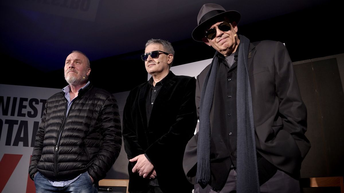 De izquierda a derecha, Javier Soto, Miguel Costas y Julián Hernández, en la sala de prensa del WiZink Center de Madrid.