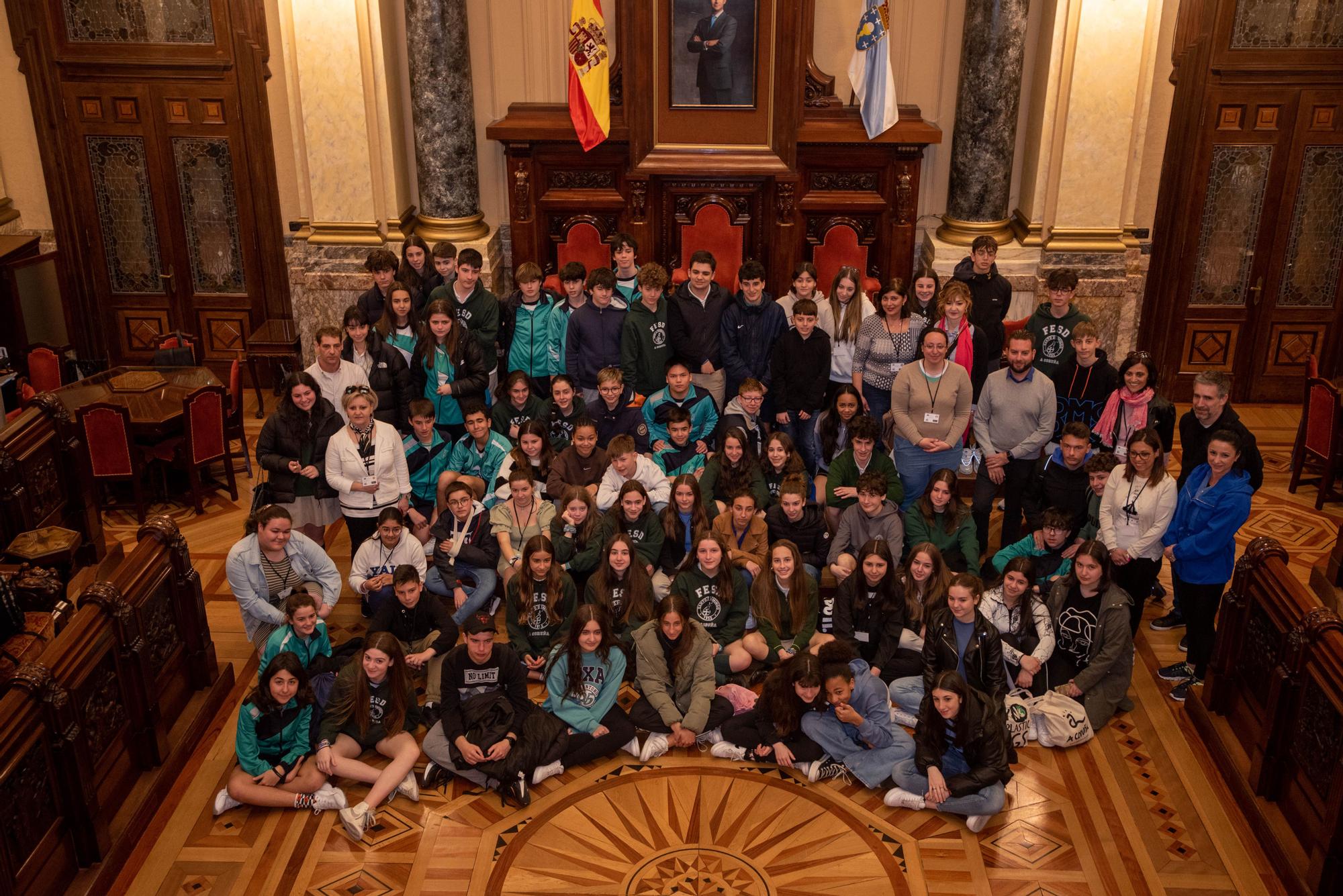 Recepción programa Erasmus en María Pita