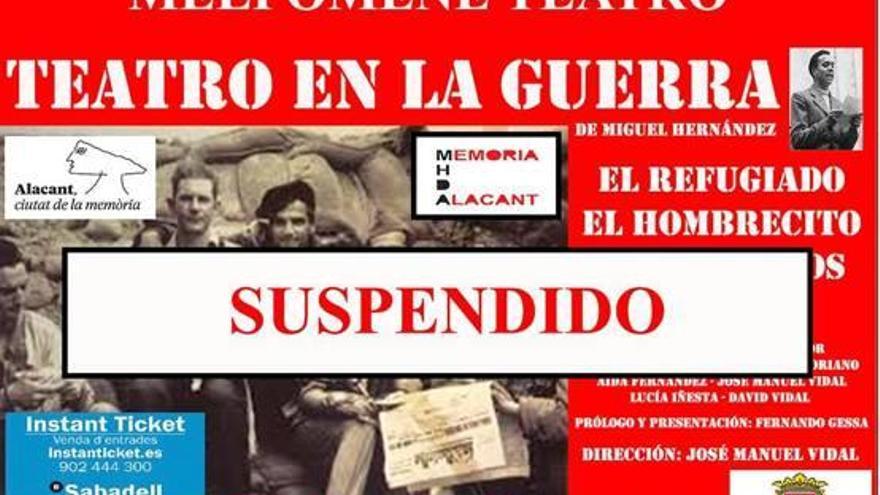 Cartel de la obra Teatro en la guerra de Melpómene Teatro.