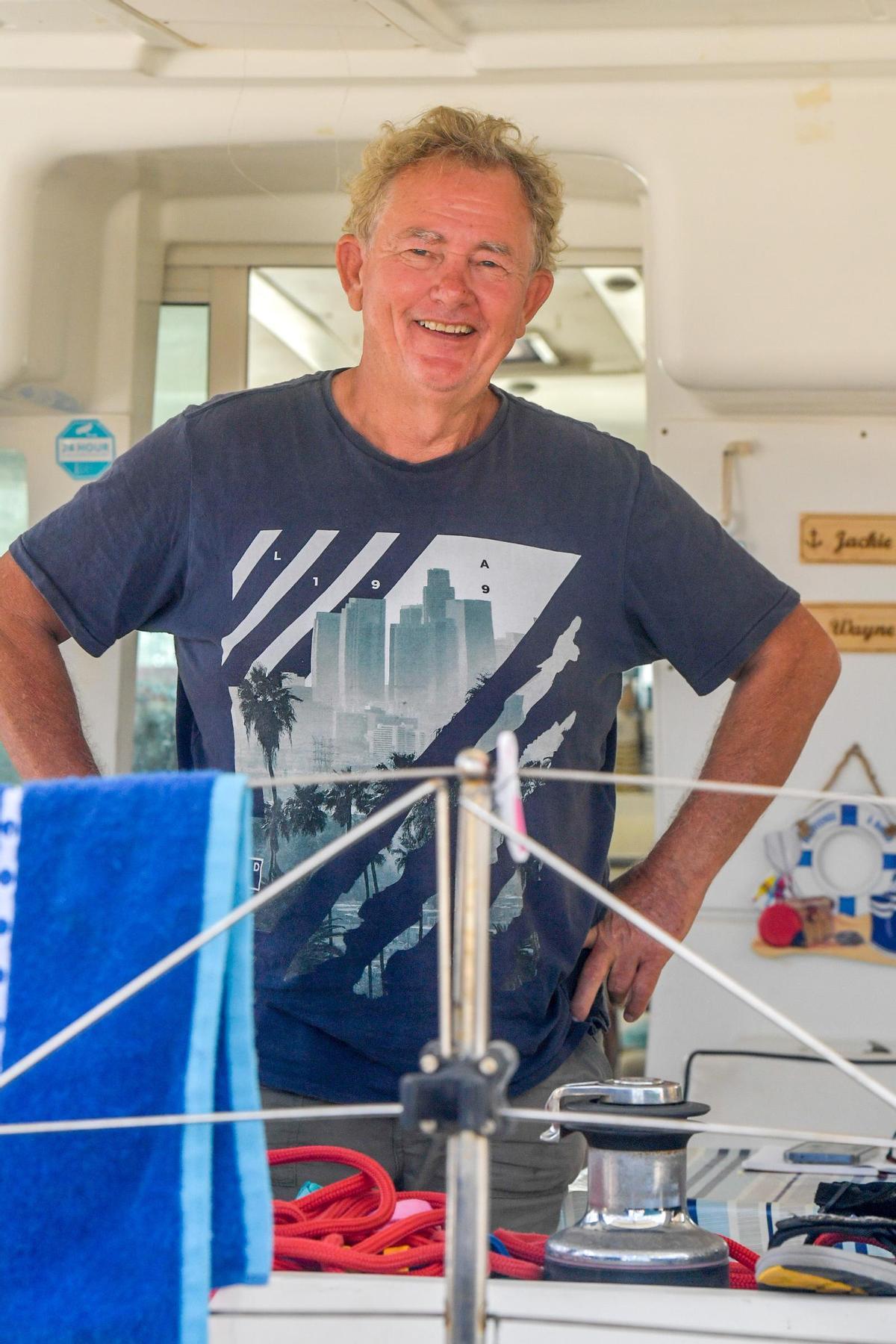 El australiano Wayne Sillick, que navega junto a su mujer