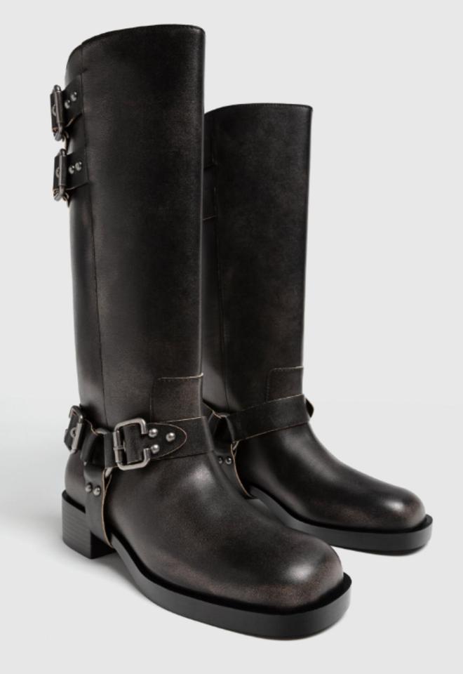 BOTAS PLANAS BIKER DESGASTADAS