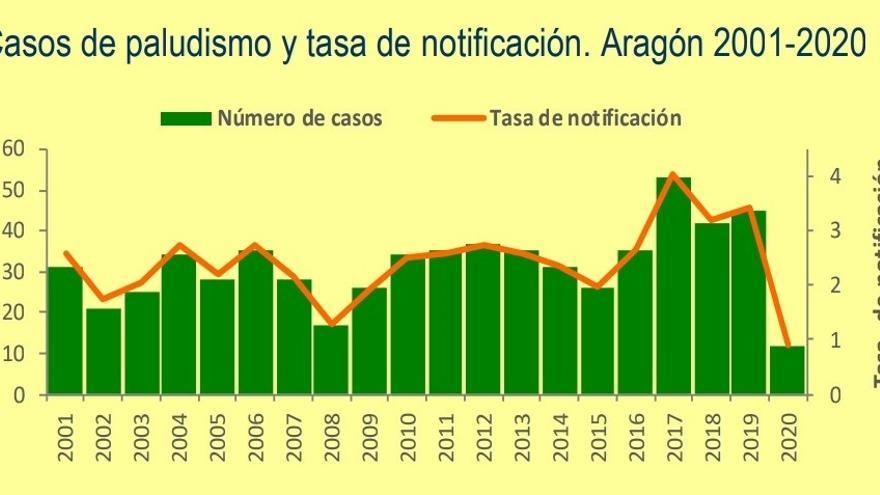 Aragón declara 630 casos de malaria entre 2001 a 2020