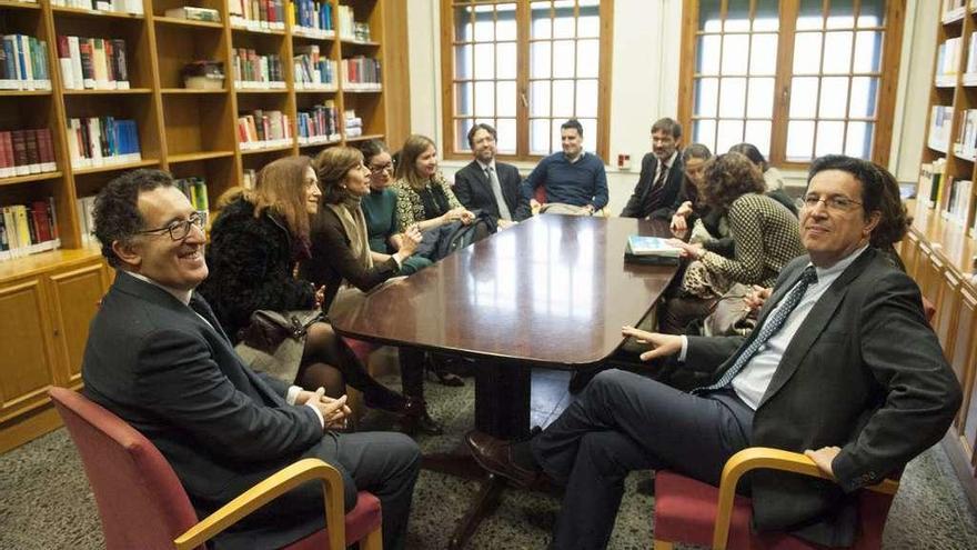 Los magistrados se reunieron en la Audiencia Provincial ayer. // Brais Lorenzo