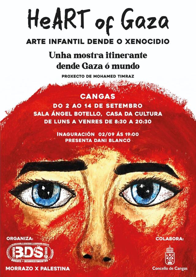 Cartel de la exposición en Cangas.