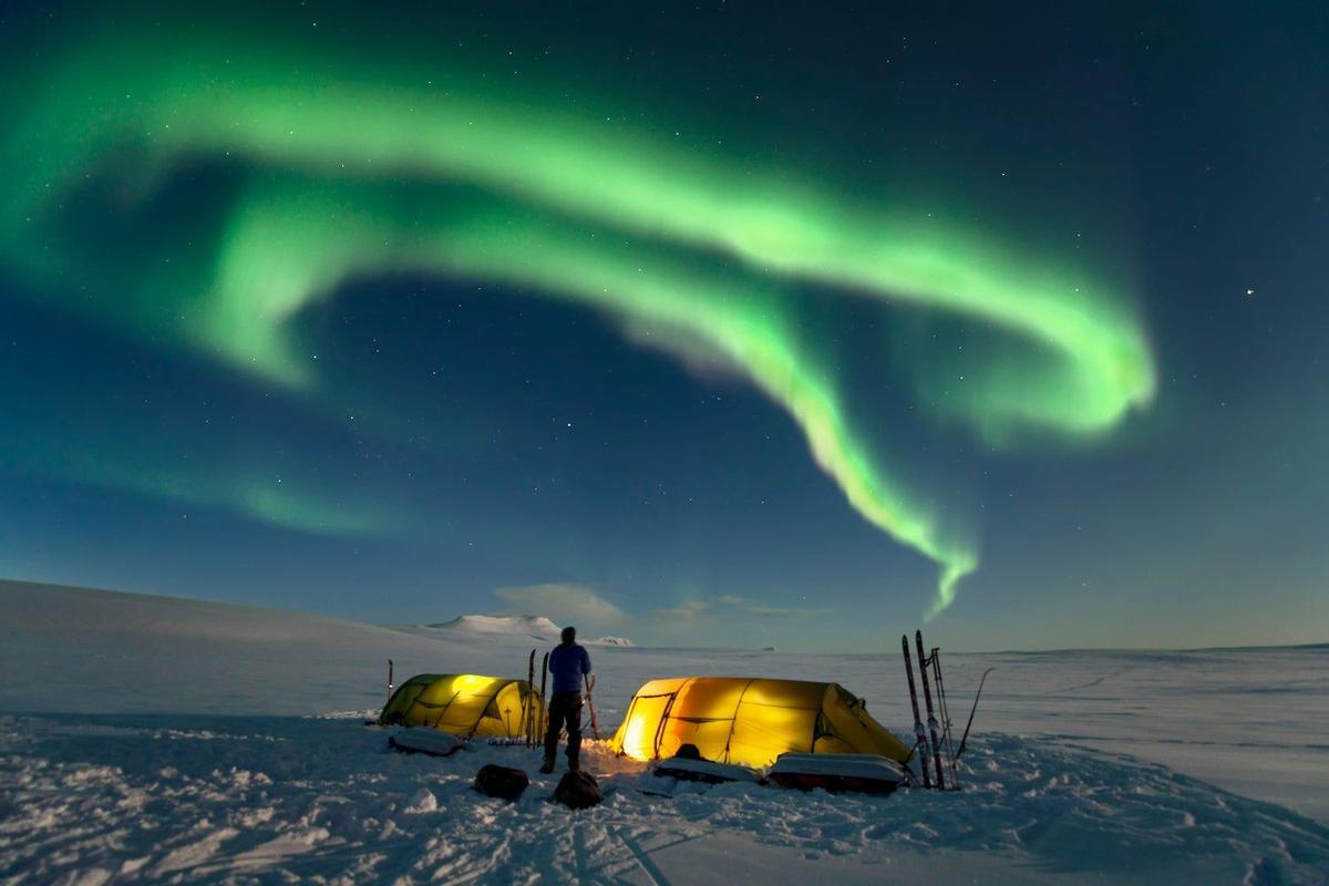 Aurora boreal en Laponia