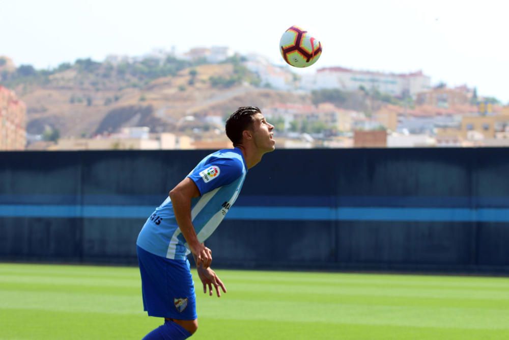 El delantero canario llega a La Rosaleda para acabar con la falta del gol del equipo en los últimos encuentros de preparación