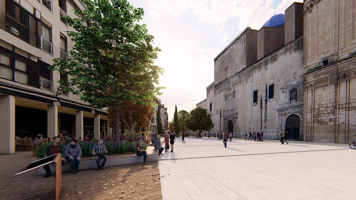 La plaza sin los antiestéticos escalones