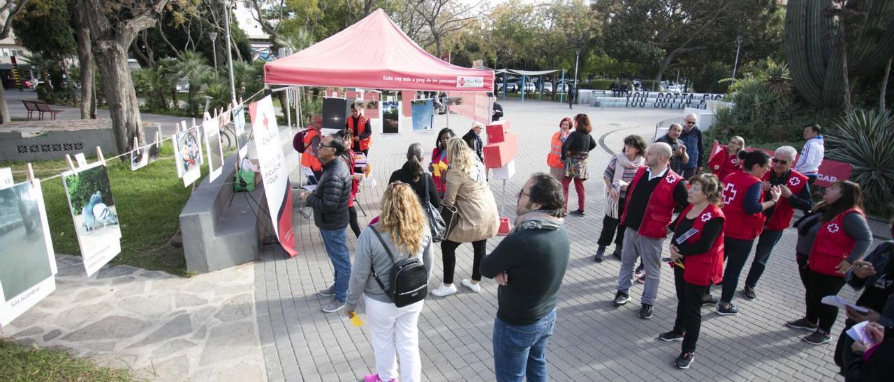 La exposición se organizó en el parque de la Paz, en Vila.