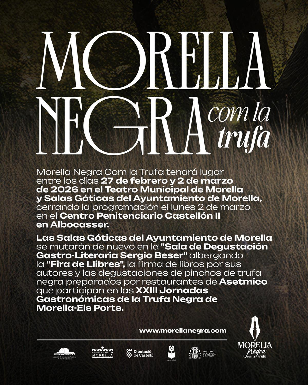 El cartell anunciador de Morella Negra com la Trufa.