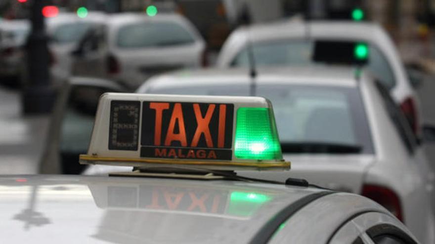 Una parada de taxis de la capital.