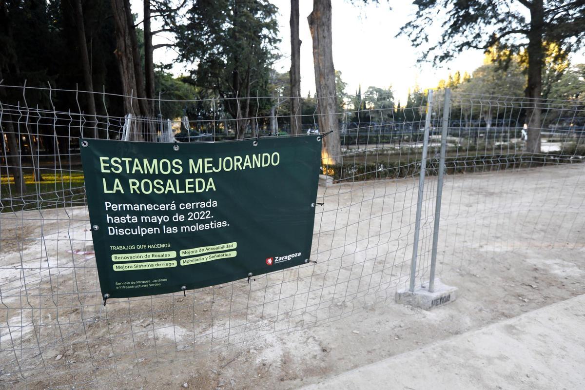La rosaleda del Parque Grande de Zaragoza.