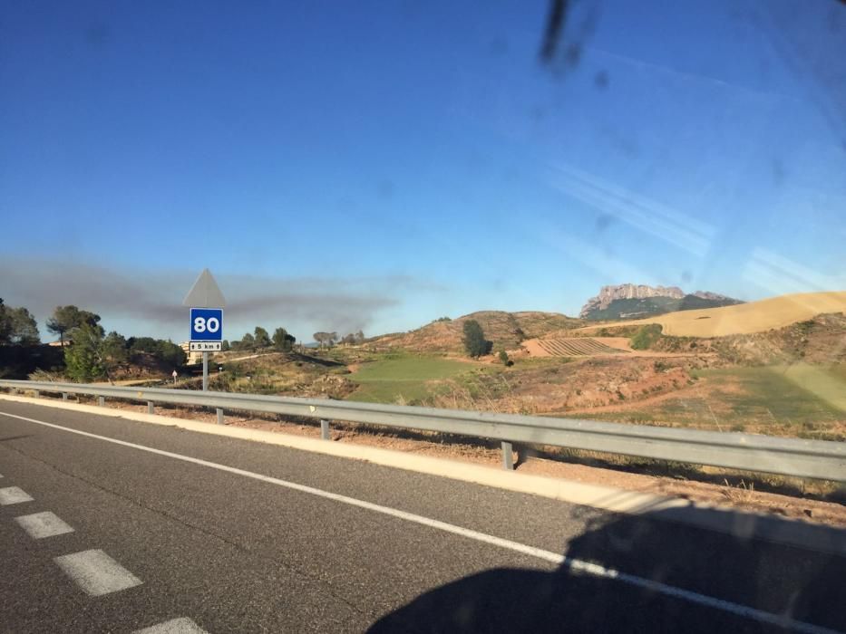 Incendi forestal a Marganell