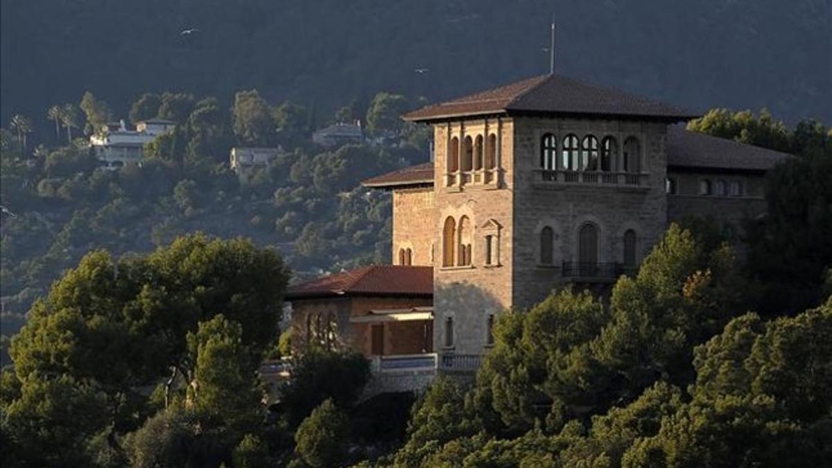 Vista del palacio de Marivent, la residencia estival de la familia real en Mallorca.