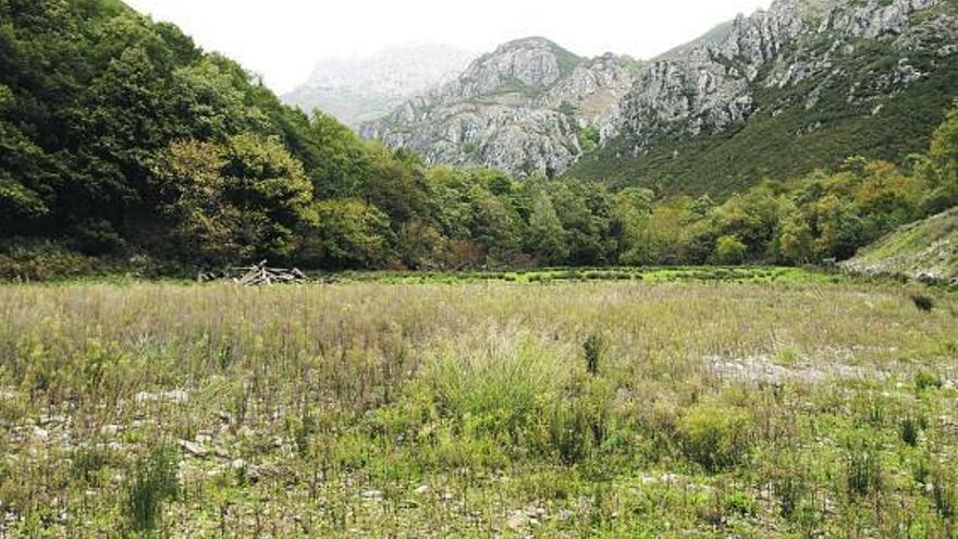 Terrenos en los que Sobrescobio pretende levantar el polígono de La Comillera con fondos mineros.