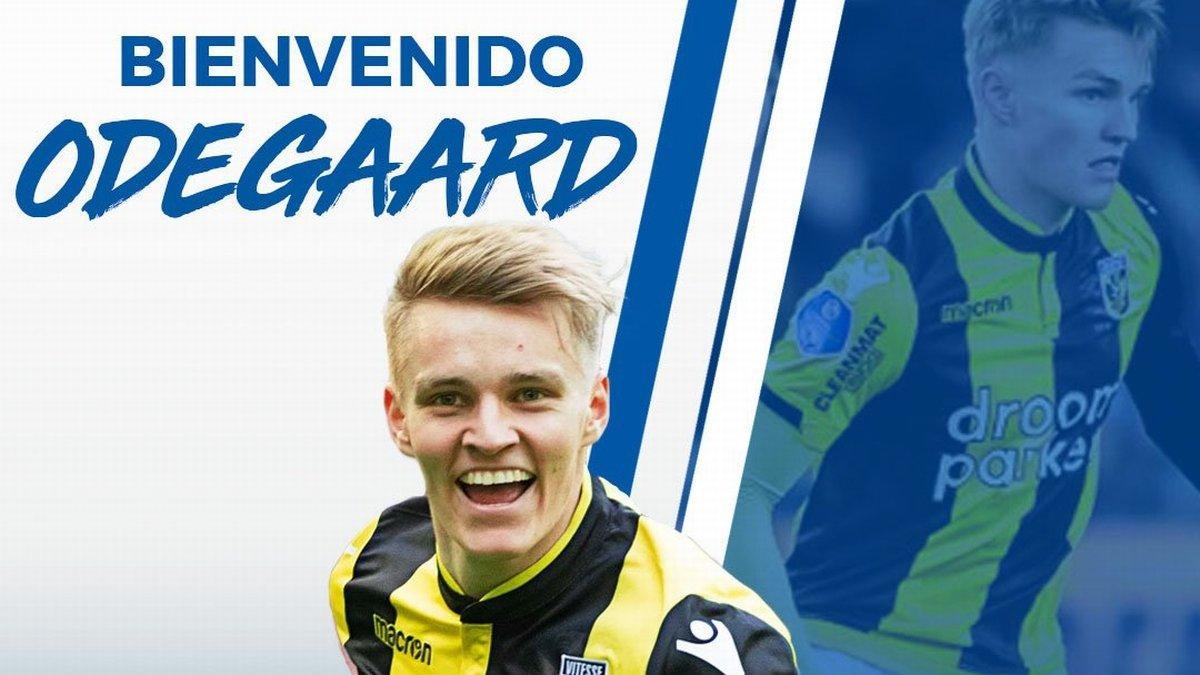 El anuncio de la llegada de Odegaard a la Real Sociedad.