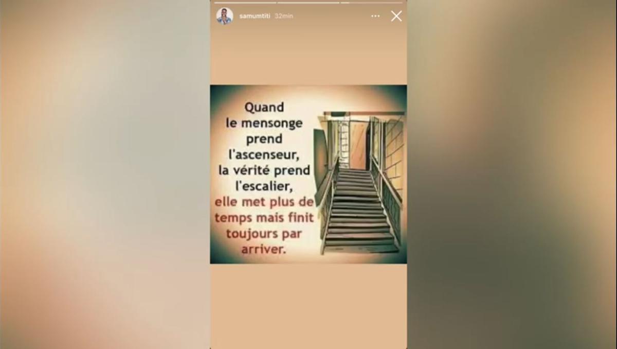 La frase que ha colgado Umtiti en Instagram
