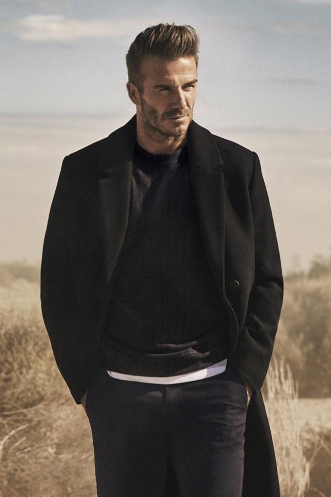 David Beckham con prendas de su colección para H&M