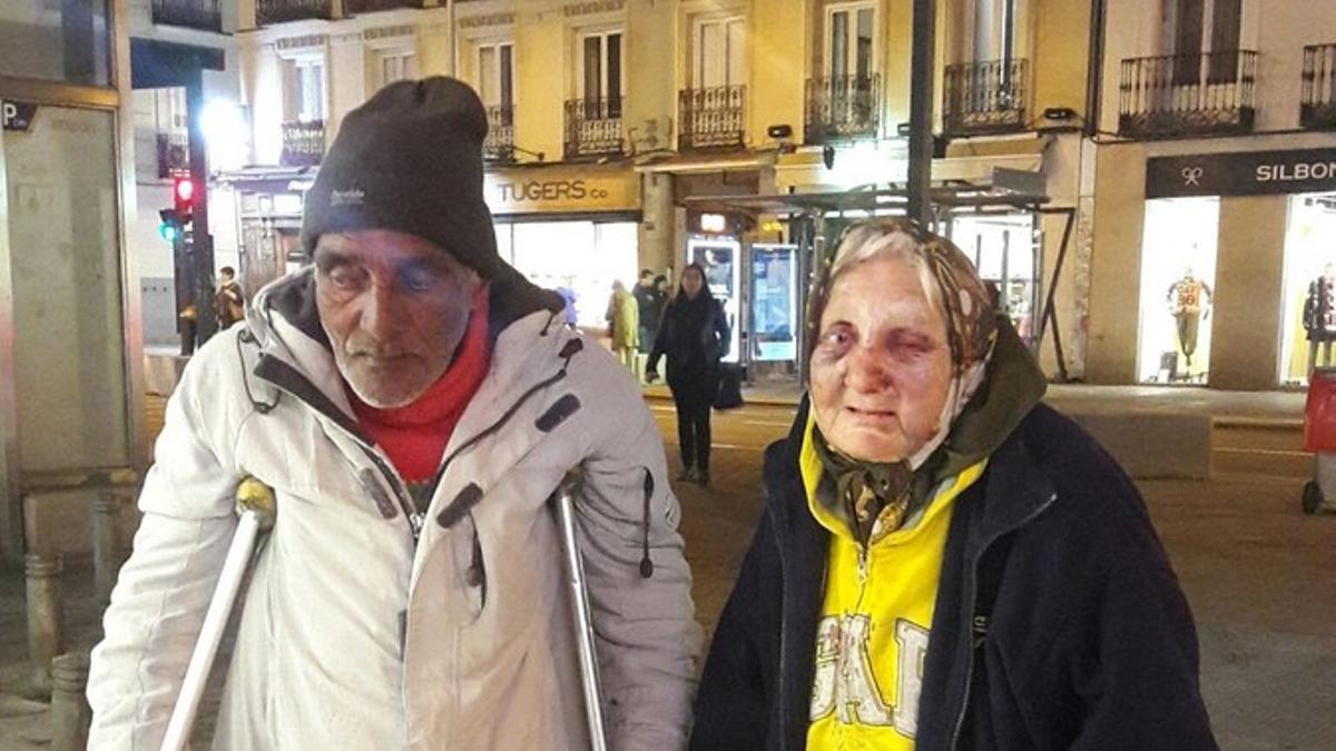 Golpeada brutalmente una sintecho de 84 años en Madrid