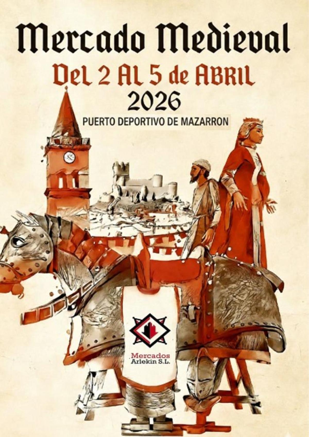 Cartel del Mercado Medieval del Puerto de Mazarrón.