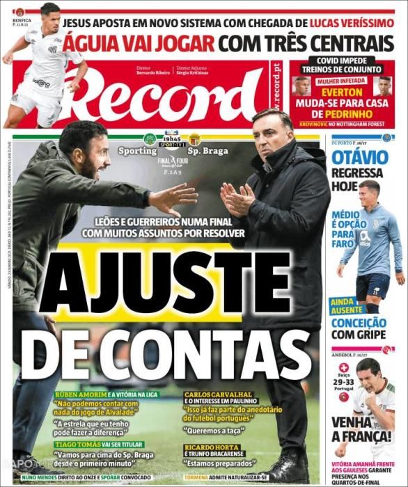 Portada RECORD sábado 23 enero 2021