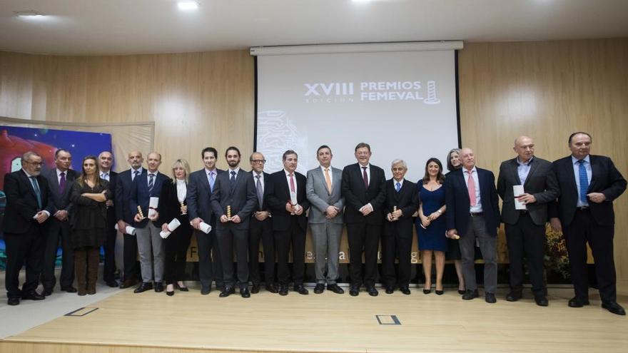 Entrega de los XVIII Premios Femeval, anoche en València.