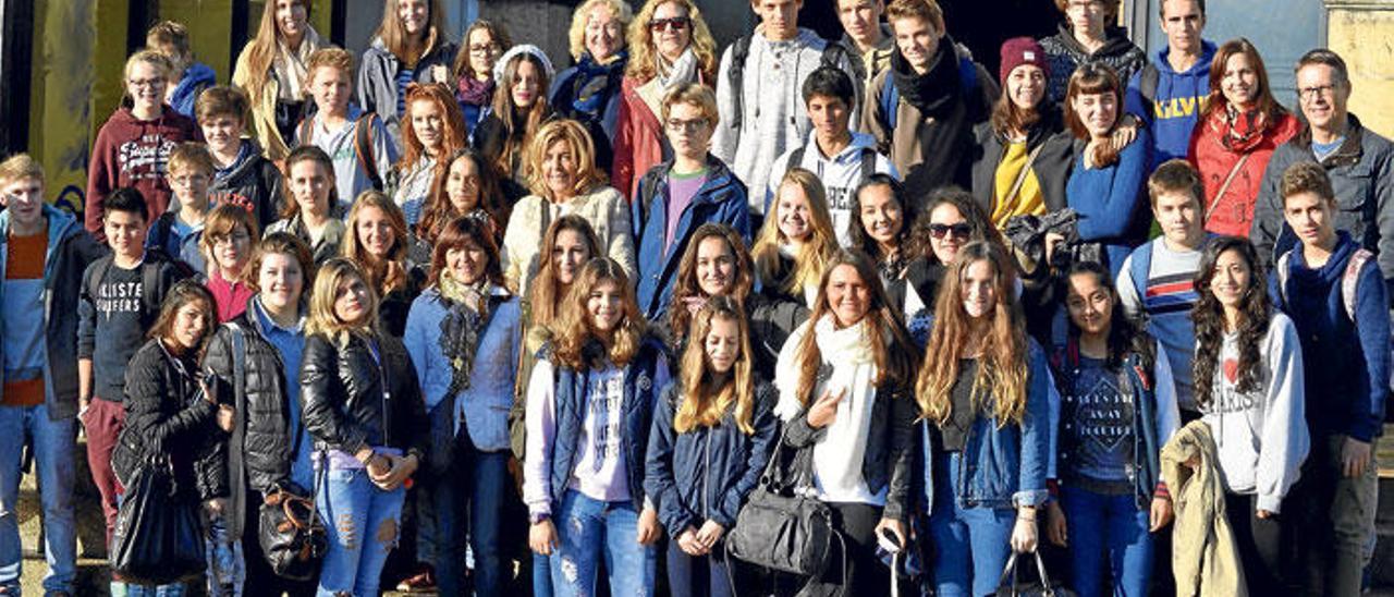 Alumnes alemanys, italians i anglesos visitaren Mallorca.