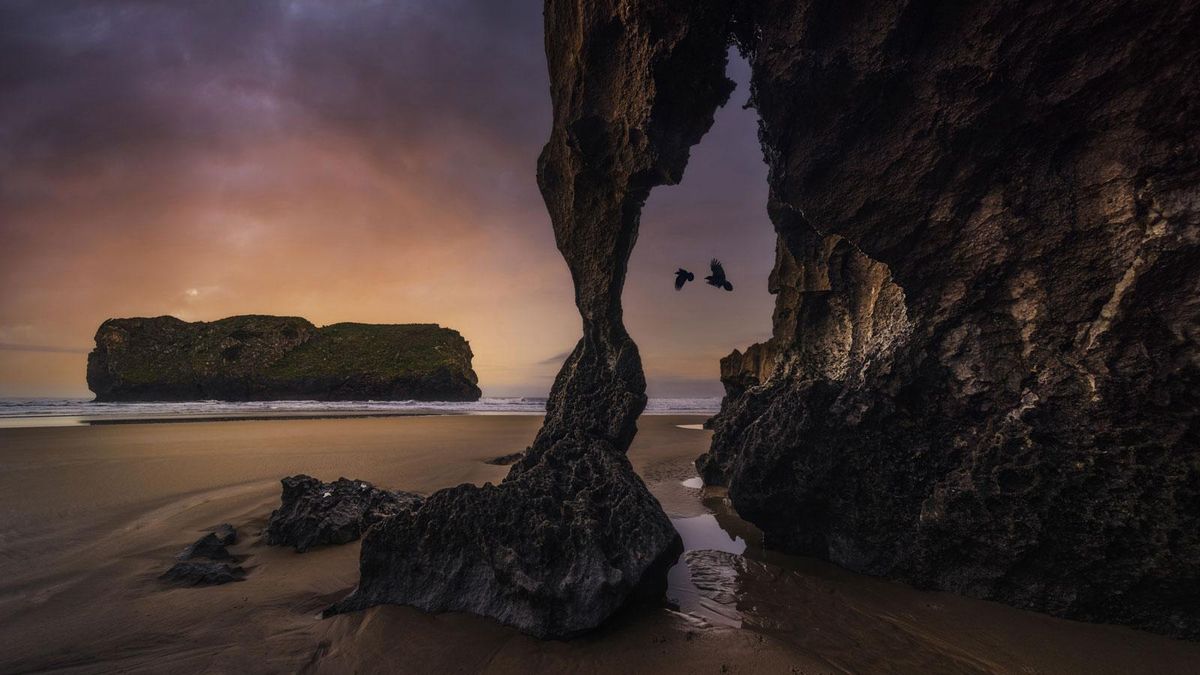 Playa de San Martín, en Celoriu (Llanes).