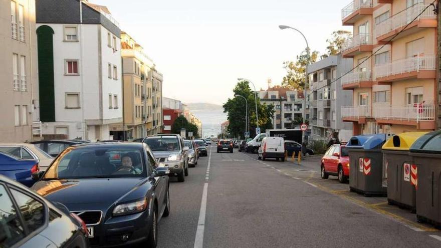 Avenida de Luis Rocafort, una de las principales de Sanxenxo. // Gustavo Santos