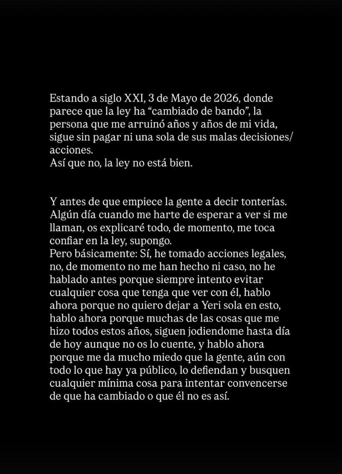 Mar Lucas lanza un comunicado tajante contra su expareja, Naim Darrechi