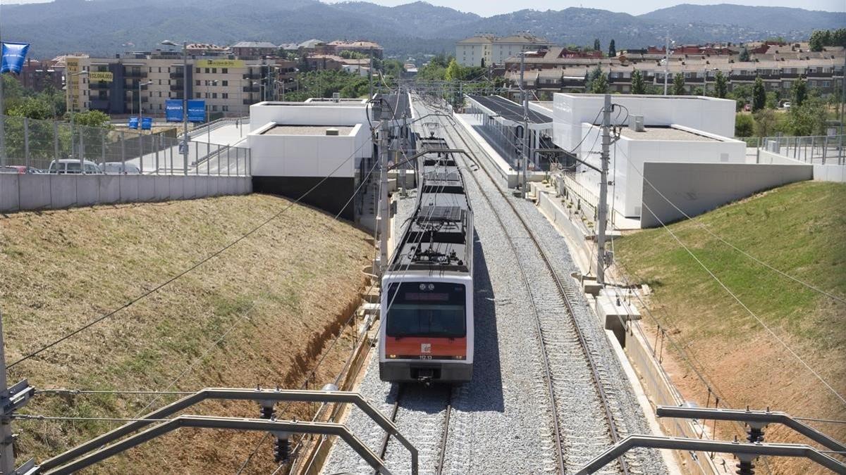 Convoy de los Ferrocarrils en Sant Cugat.