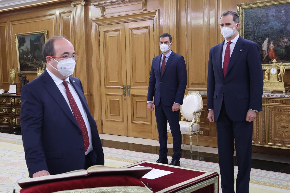 Miquel Iceta prometiendo como ministro de Política Territorial.