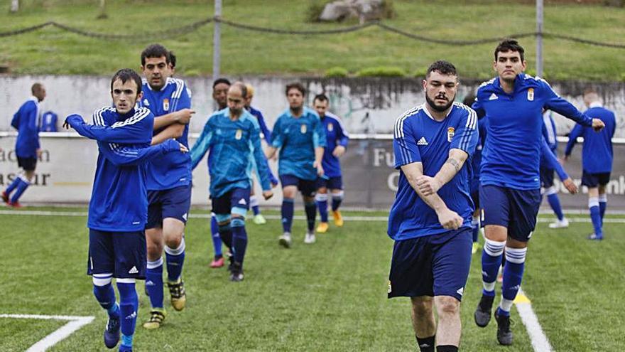 Jugadores del Genuine, en el entrenamiento de ayer. | Real Oviedo