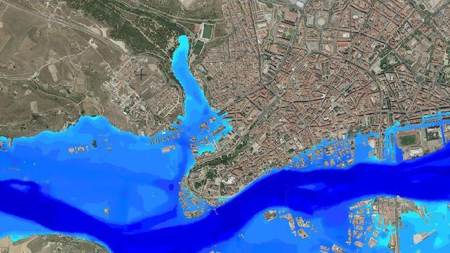 Mapa de inundabilidad de Zamora en la avenida que llega cada 500 años.