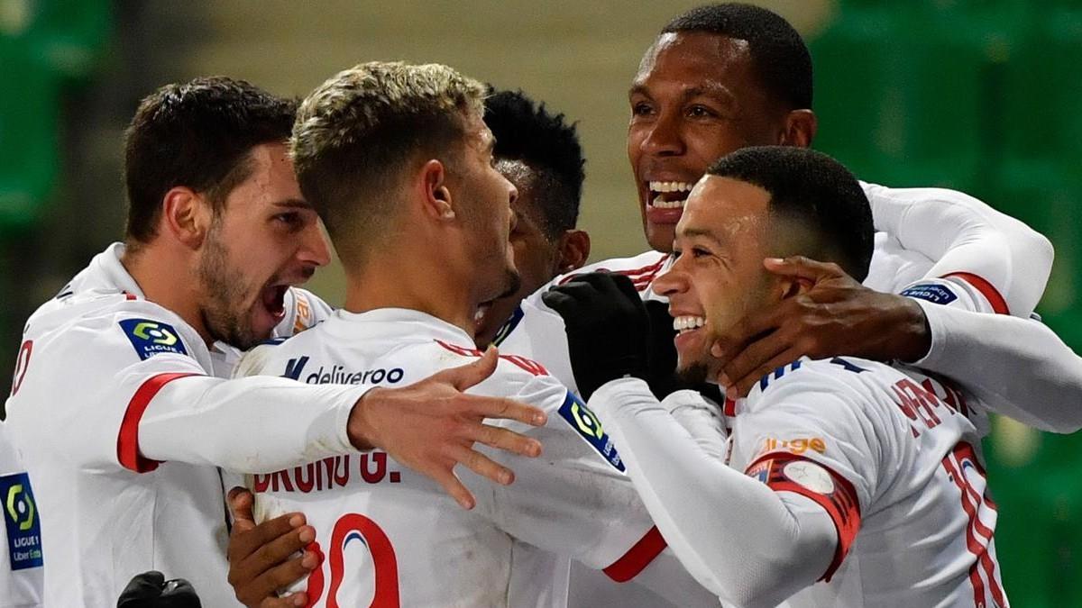 Papel destacado de Memphis Depay en la goleada del Lyon sobre el Saint-Étienne