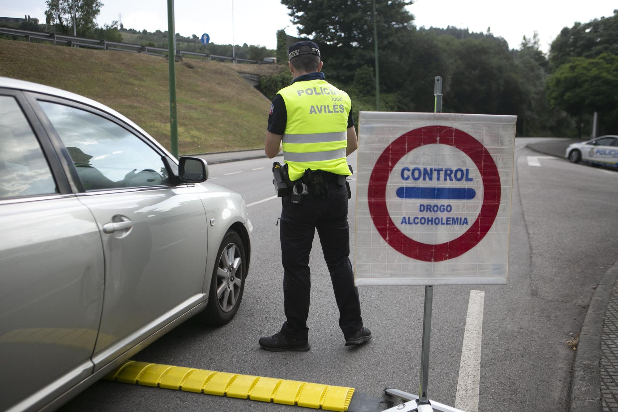 Control de alcoholemia y drogas en Avilés