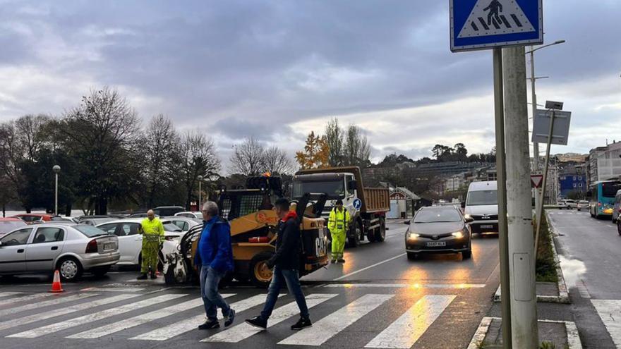 Pasos peatonales elevados en la Avenida da Mariña