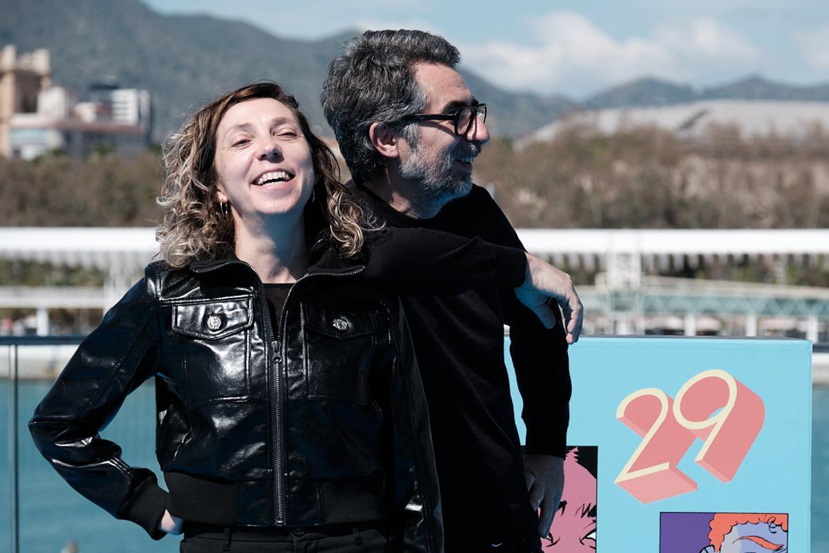 Judit Martín y Berto Romero, en el photocall del Muelle Uno