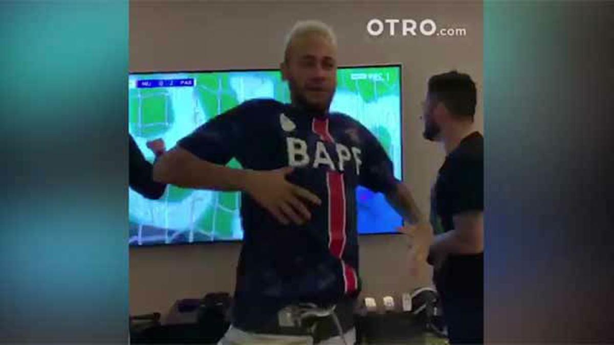 Menos mal que está lesionado: Neymar se volvió loco celebrando la victoria del PSG
