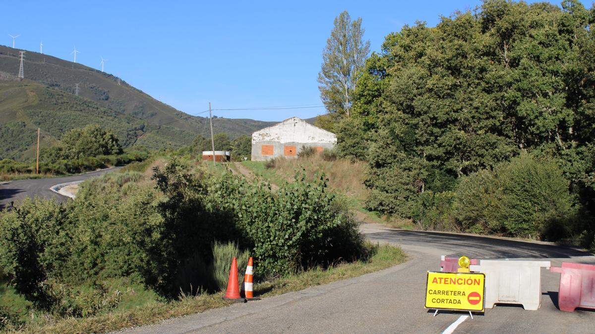 Cierre de la carretera de Lubián