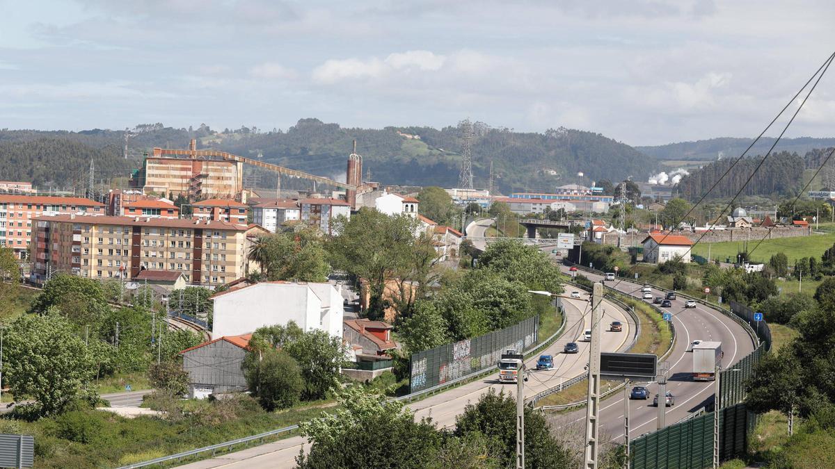 Un tramo de la variante de Avilés.