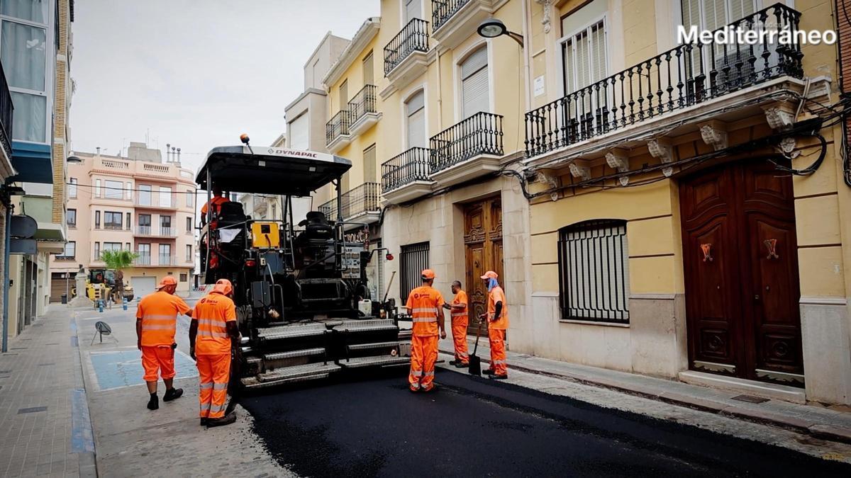 Vila-real reasfalta las calles Bayarri, Santa Anna, Sant Joaquim y Mare de Déu de Gràcia