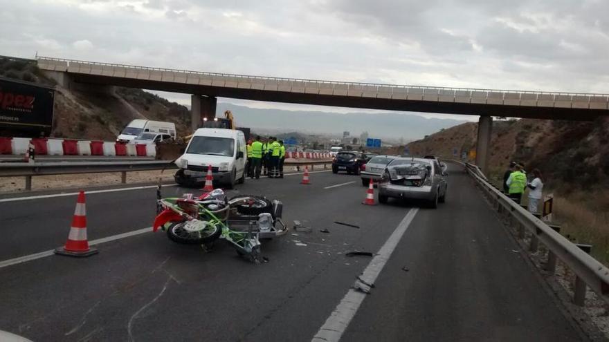 Imagen de los vehículos implicados en el accidente