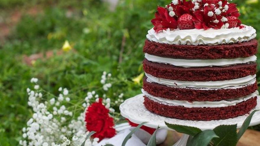 Una rica Red Velvet Cake.