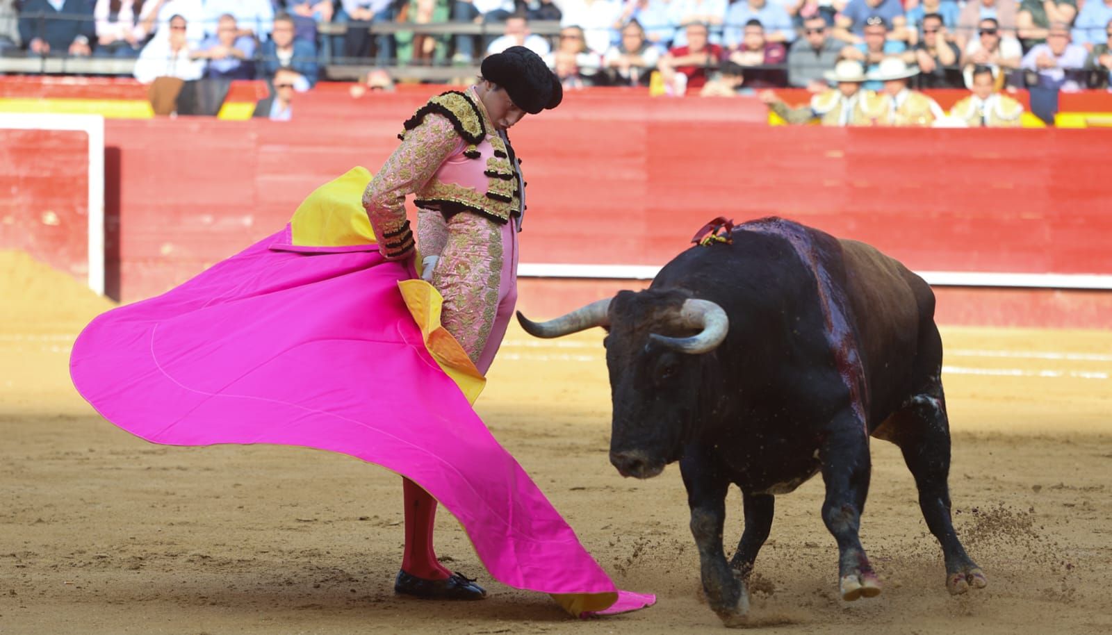 Vicente, Carmen Lomana y Enrique Ponce en la corrida de toros del 16 de marzo en València