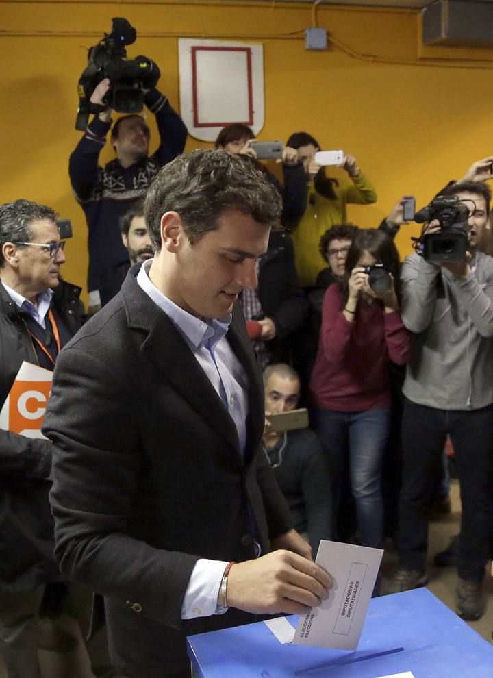 Albert Rivera ha sido el primer candidato en votar
