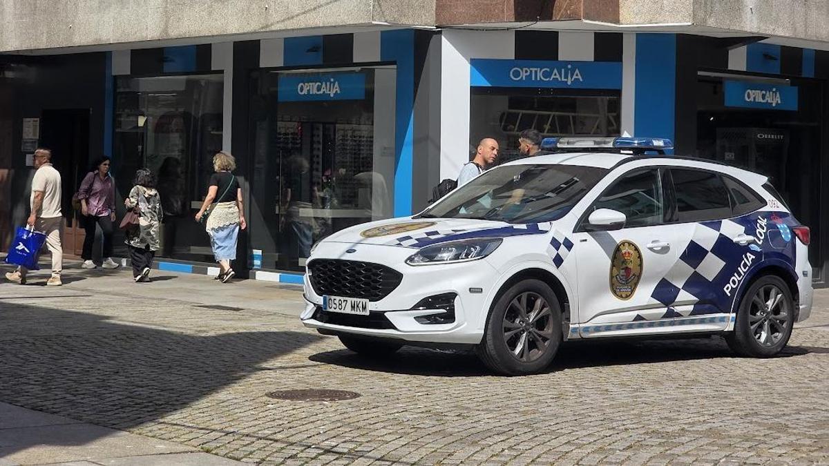 Una patrulla de la Policía Local de Vilagarcía.