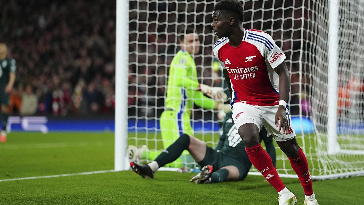 Arsenal - Mónaco: El doblete de Bukayo Saka