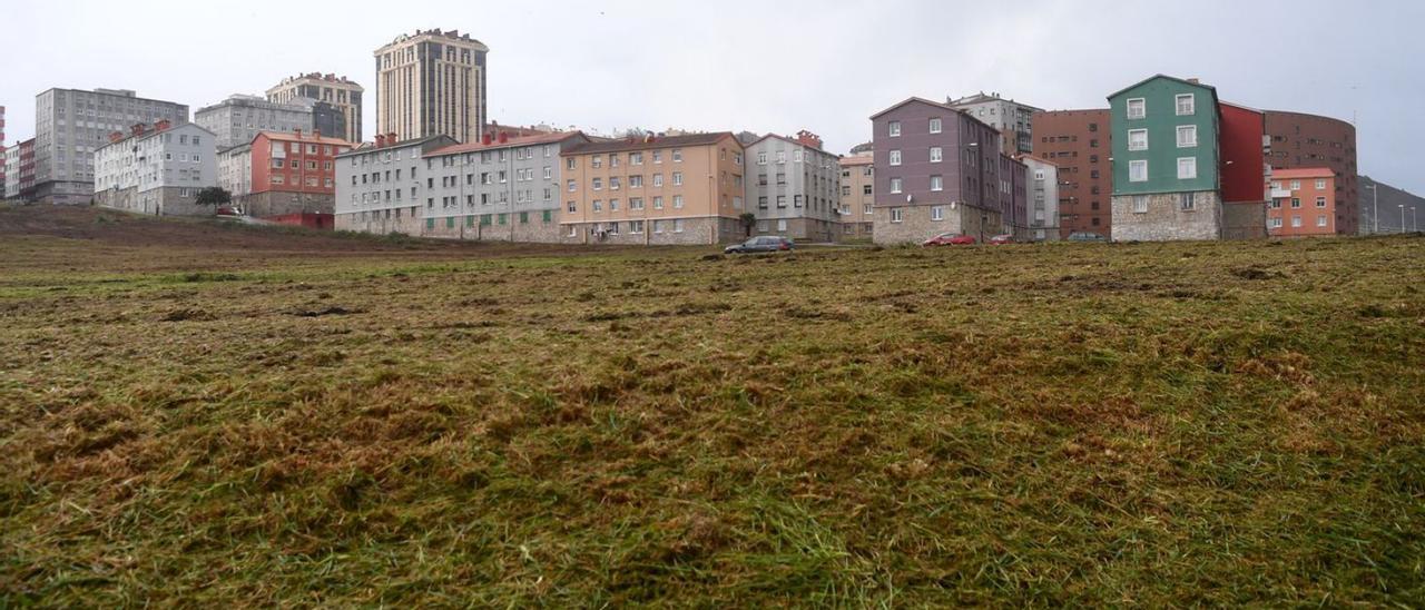 Terrenos del Agra das Percebeiras donde se situaría el nuevo proyecto urbanístico. |   // VÍCTOR ECHAVE