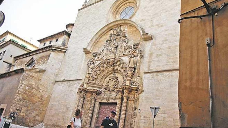 Imagen de la iglesia de Montesión, donde estaba la sinagoga mayor del Call Jueu.